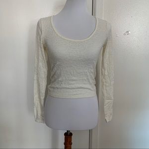 American Eagle AEO White Long Sleeve Top size XS